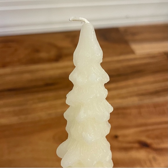 Pottery Barn White Large Christmas Tree Candle 10” Centerpiece Table Vintage. - Picture 3 of 7